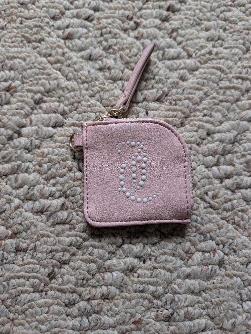 Juicy Couture Vintage Y2K 2000s Style Aesthetic Pink Leather Mini Coin Purse JC